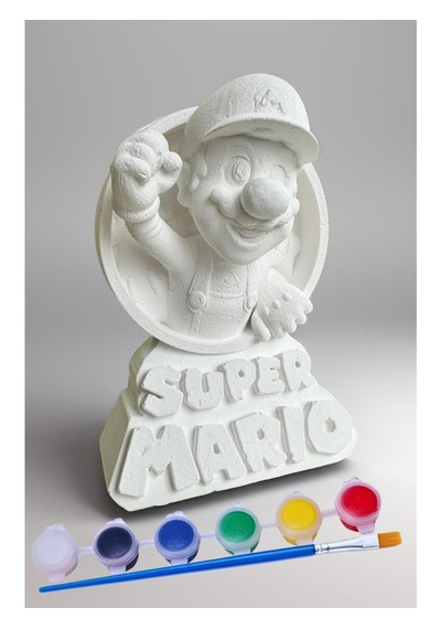 Super Mario 15 Cm Boyunda Beton/taş/figür/büst Boyama Seti-çocuk Boyama Etkinliği