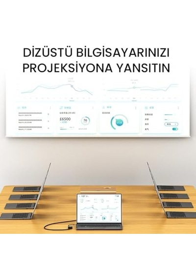 Type-c To Vga 1080p 60hz Çevirici Dönüştürücü Kablo Adaptör