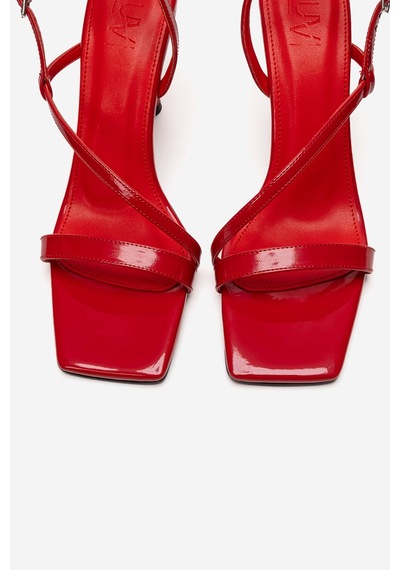 Luvishoes Jolene Kırmızı Rugan Kadın Topuklu Ayakkabı