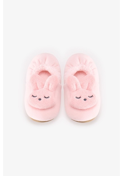 Penti Kız Çocuk Pembe Sleepy Bunny Unicorn Desenli Patik