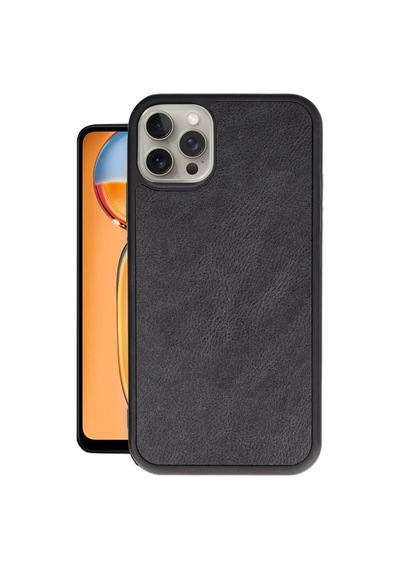 Apple İphone 15 Pro Kılıf Aras Deri Kapak - Siyah