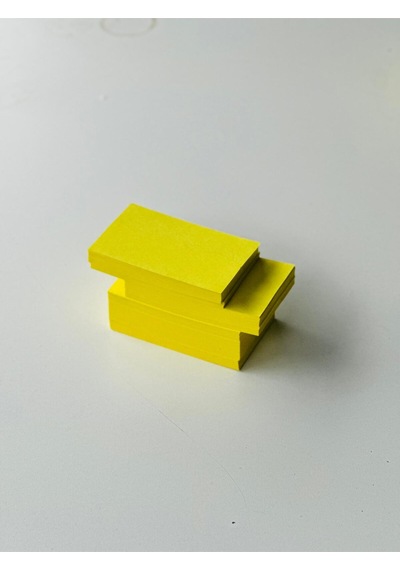 Sarı Boş Kelime Kartları Etiket 5x8cm 100 Adet Boş Kart Boş Kartvizit