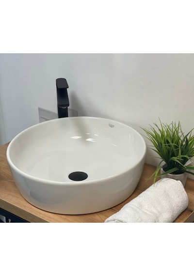 Turkuaz Seramik Cerastyle One 46 CM Yuvarlak Tezgah Üstü Lavabo
