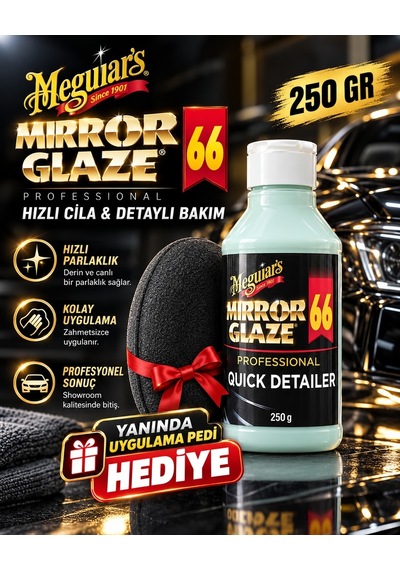 Meguiars 66 Hızlı Cila 250 Ml - El Pedi Seti