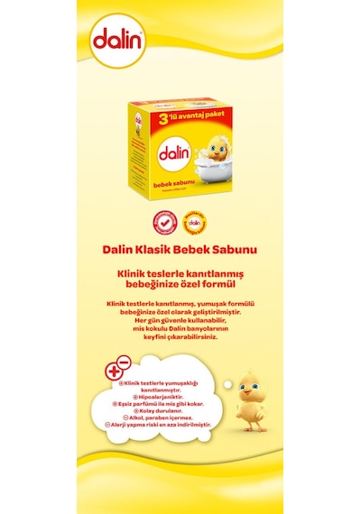 Dalin Bebek Sabunu 100gr 24 Lü Set Hassas Ciltler İçin