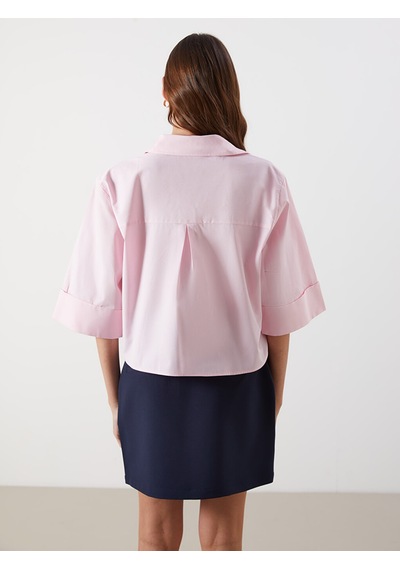 Lcw Vision Pembe Loose Fit Kadın Gömlek