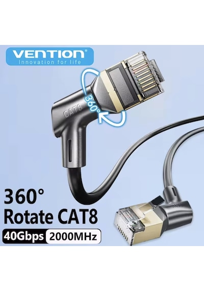 Vention 3-metre Cat8 Ethernet Kablosu 40 Gpbs+5g+2000 Mhz.