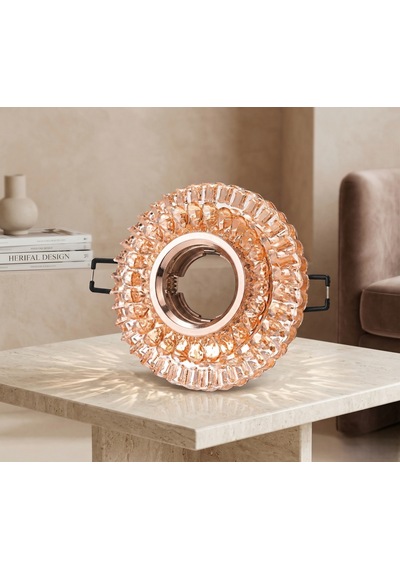 4 Adet Cata Ct 6636 Manolya Led Efektli Dekoratif Cam Spot Kasası Gu10 Duy 3200k Gün Işığ Beyaz