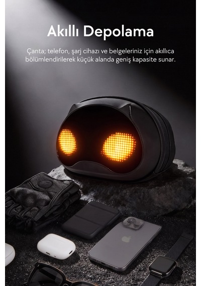 Led Işıklı Akıllı Scooter Çantası - Sct-1 Siyah