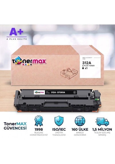 Hp 312a Cf380a Siyah Uyumlu Toner A Plus / Color Laserjet Pro Mfp M476dn / M476dw / M476nw