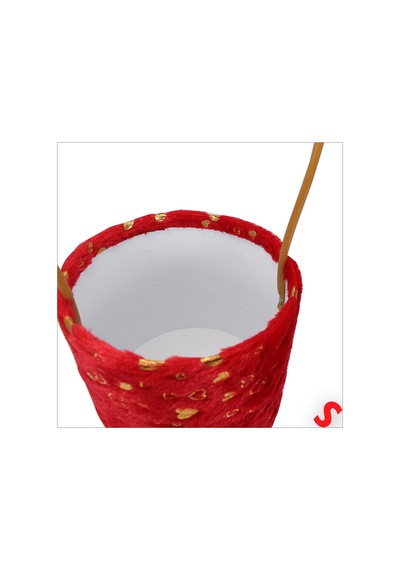 Susle Baby Hortum Saplı Kalpli Kırmızı Pelüş Kutu Orta Boy - 14 Cm