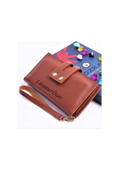 Ozka Leather Collection Taba Çift Çıtçıtlı Model Trend Kadın Cüzdanı
