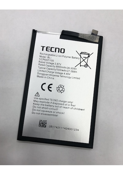 Tecno Pova 3 Lf7n Uyumlu Batarya 7000 Mah