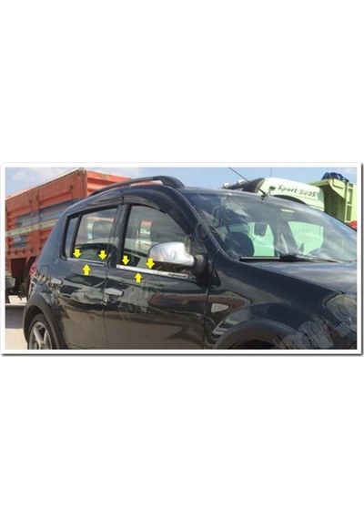 Db Chrome Dacia Sandero Cam Çıtası Nikelajı 2006-2012 4 Parça P.ç