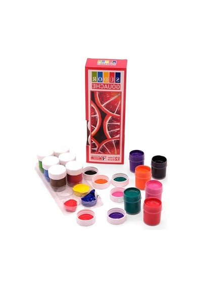 Su Bazlı Guaj Boya Seti, 12 Renk, 20 Ml Tüp İçinde 0,15 L