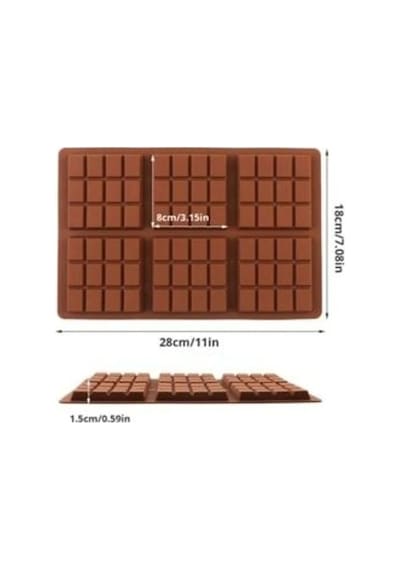 Silikon Büyük Tablet Desenli Kek Sabun Çikolata Kalıbı Goldcakes