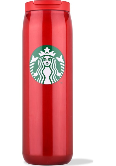 Starbucks Kırmızı Parlak Paslanmaz Çelik Termos 473 Ml Kırmızı
