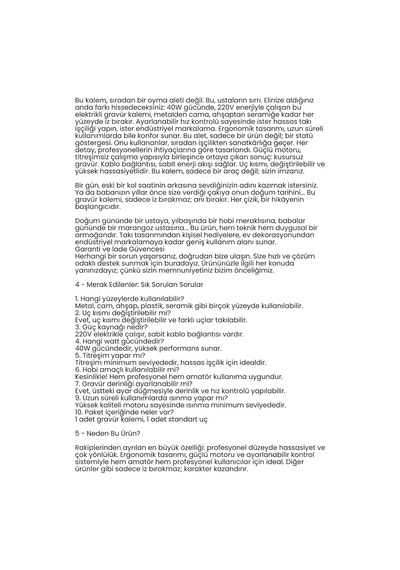 Ayrex Elektrikli Gravür Kalemi Metal, Cam, Ahşap İçin Profesyonel Oyma Aleti 722491