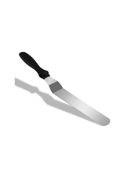 Eğik Oval Uçlu Pasta Sıvama Spatulası 20 Cm Ktchn-572 Çelik Gümüş Diğer