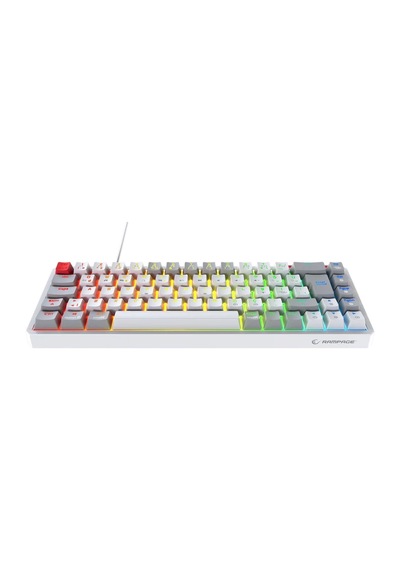 Rampage Yoru Mini Rgb Red Switch Mekanik Beyaz/gri Type-c Kablolu Gaming Klavye