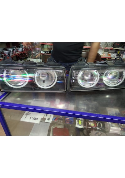 Bmw E36 Beyaz Renk Angel Eyes Encıl Halka Seti 4 Adet