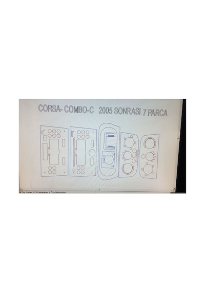 Opel Corsa C 2003-2005 7 Parça Torpido Kaplama Renk Ceviz