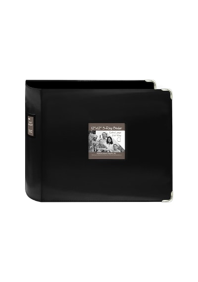 Pioneer T12jf-bk 30 Cm X 30,5 Cm Dikişli Suni Deri 3 Halkalı Cilt, Siyah