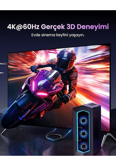 Ugreen 4k 60hz Displayport To Hdmı Örgülü Kablo, 2m, 15774 -