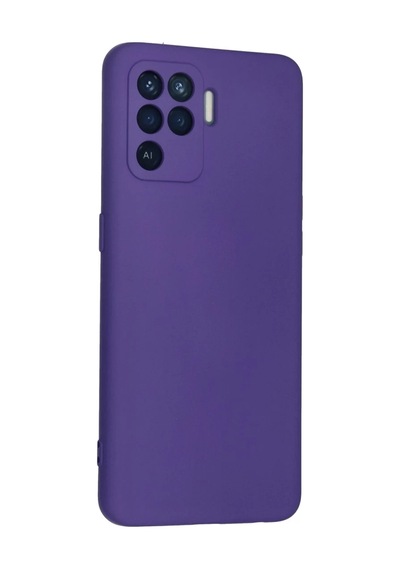 Oppo Reno 5 Lite Uyumlu Kılıf Nano İçi Kadife Silikon - Mor