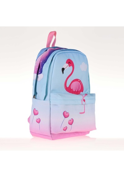 Kaukko İlkokul Sırt Çantası Büyük Boy Rainbow Flamingo 1395