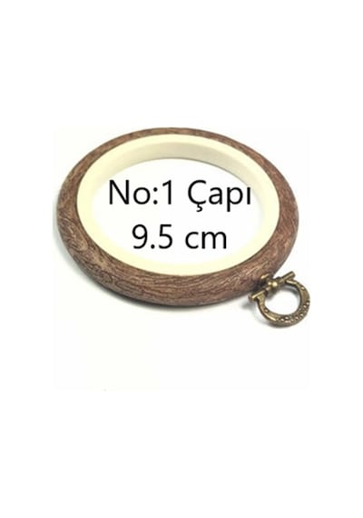 Nurge Ahşap Görünümlü Pano Kasnak Yuvarlak (Numara Seçenekli)