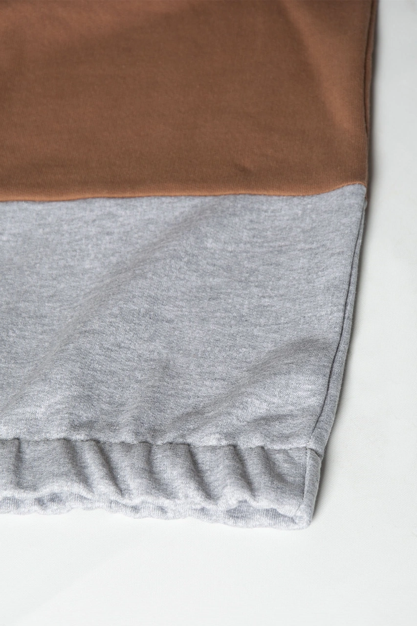 Veaven Unisex Mor-kahverengi Üç Bloklu Yarım Fermuarlı Rahat Kalıp Trend Model Sweatshirt Mor-kahverengi Veaven Unisex Mor-kahverengi Üç Bloklu Yarım Fermuarlı Rahat Kalıp Trend Model Sweatshirt Mor-kahverengi