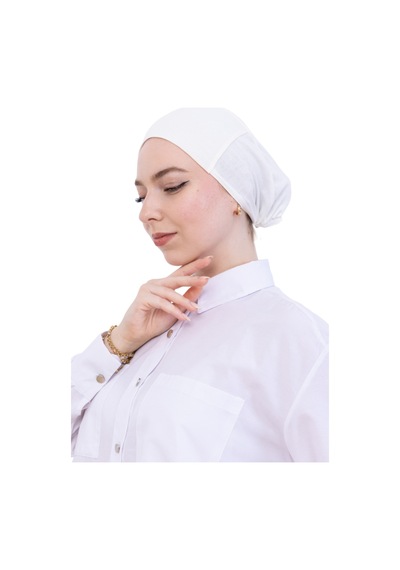 Modish Group Pratik Bone Pamuklu Tesettür İç Bone, Başörtüsü İçin Hazır Viskon Şapka, Namaz Günlük Kullanım İçin Krem