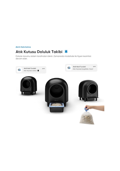 Şımart Akıllı Kedi Tuvaleti 80lt, Otomatik Temizleme Ve Wi-fi Kontrollü
