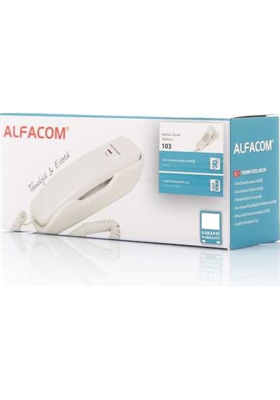 Alfacom 103 Duvar Tipi Kablolu Telefon Siyah