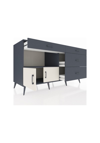 Kronos Konsol Tek Raflı 4 Çekmeceli 2 Kapaklı 176x59x99 Antrasit- Antrasit-aytaşı/antrasit Kronos Konsol Tek Raflı 4 Çekmeceli 2 Kapaklı 176x59x99 Antrasit- Antrasit-aytaşı/antrasit