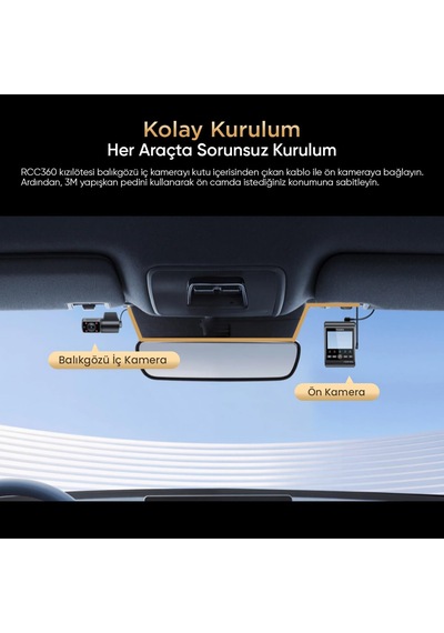 Rcc360 A329s / A329sw Uyumlu 2k Quad Hd Kızılötesi Balıkgözü İç Kamera Belirtilmemiş