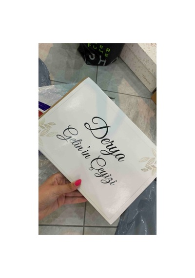 Karışık Süslü Düğün Çeyiz Koli Etiketi 10 Adet A4 Ebat Baskılı Sticker Diğer