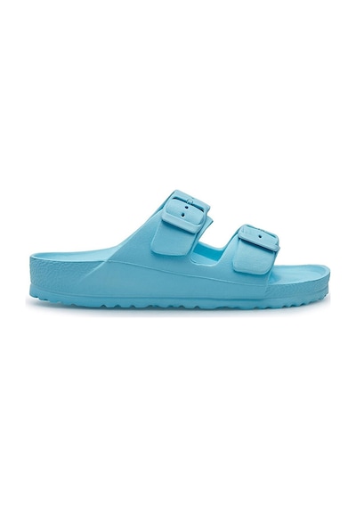Unisex Terlik Çift Bantlı Tokalı Ayarlanabilir Hafif Rahat Esnek Yumuşak Sandalet 133 Turkuaz