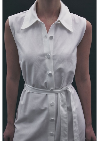 Sateen Nakış Detaylı Uzun Elbise - Ekru-137168 Ekru