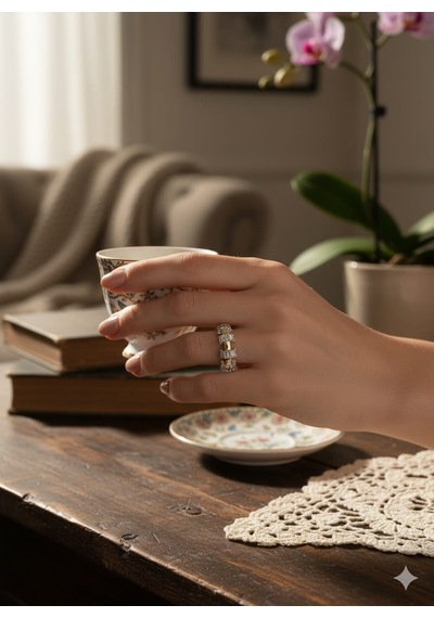 925 Ayar Papatya Silver Ayarlanabilir Baget Yüzük.rose.gold.rodaj Gümüş