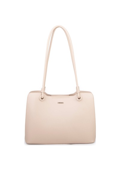 Nas Bag Kadın Sade Şık Zamansız Omuz Çantası 32x22 Cm Kum Kum - Bej