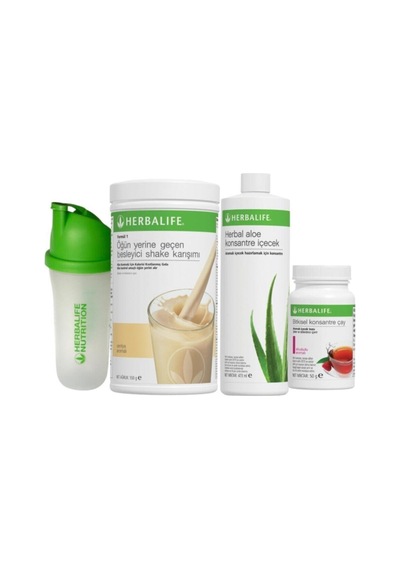 Başlangıç Seti 1 Ad. Vanilya Shake 1 Ad. Aloevera 1 Ad. Ahududu Çay 50 Gr 1 Ad. Shaker