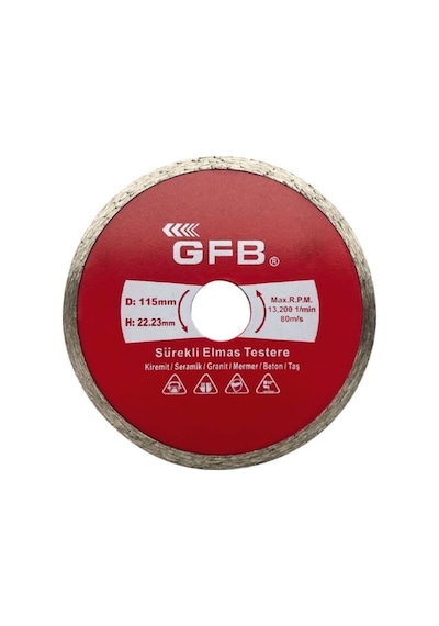 Sürekli Turbo Elmas Mermer Granit Kesici 180 Mm