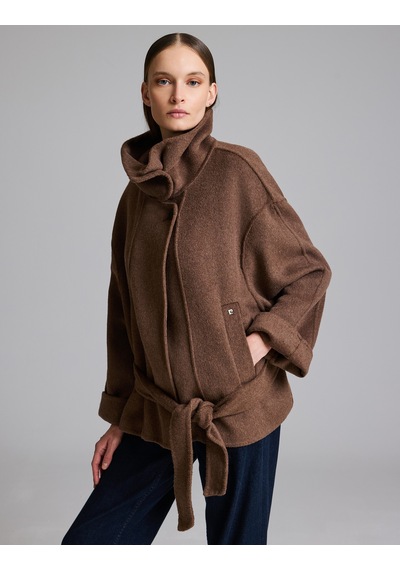 Pierre Cardin Kahverengi Yün Karışımlı Kaşe Mont 50329302-vr029