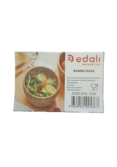 Bambu Yuvarlak Çerez Kasesi Bambu Kase 2 Adet 11.5cm X 7cm Bambu