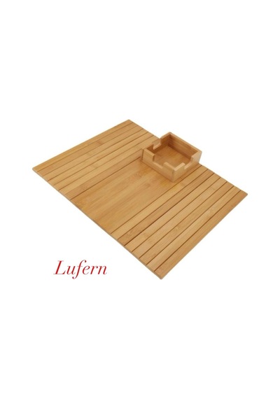 Özel Tasarım Katlanabilir Ahşap Koltuk Yanı Kanepe Tepsisi Aksesuar Bardak Atıştırmalık 32x33 Cm Çok Renkli