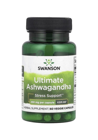 Swanson Vitamins, Ultimate As-hw-aga-ndha, 250 Mg, 60 Veggie Capsules