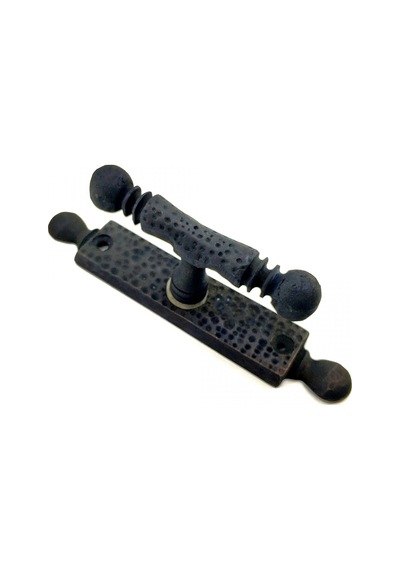 Antika Tarz Dekoratif Pirinç Misket Pencere Kolu - 165x32 Mm, Oksit Diğer