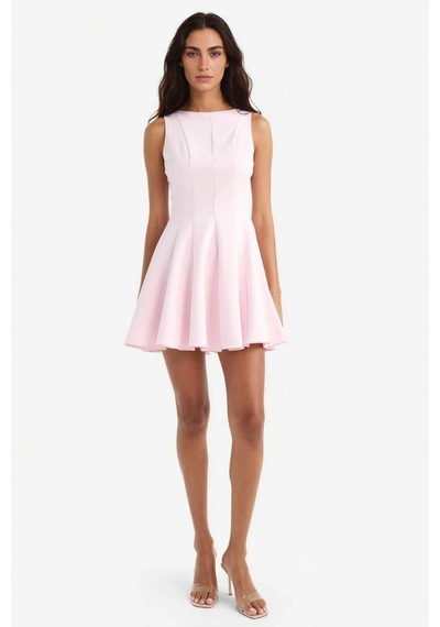 Defacto Kayık Yaka Kolsuz Mini Elbise F2692ax25aupn648 Pembe